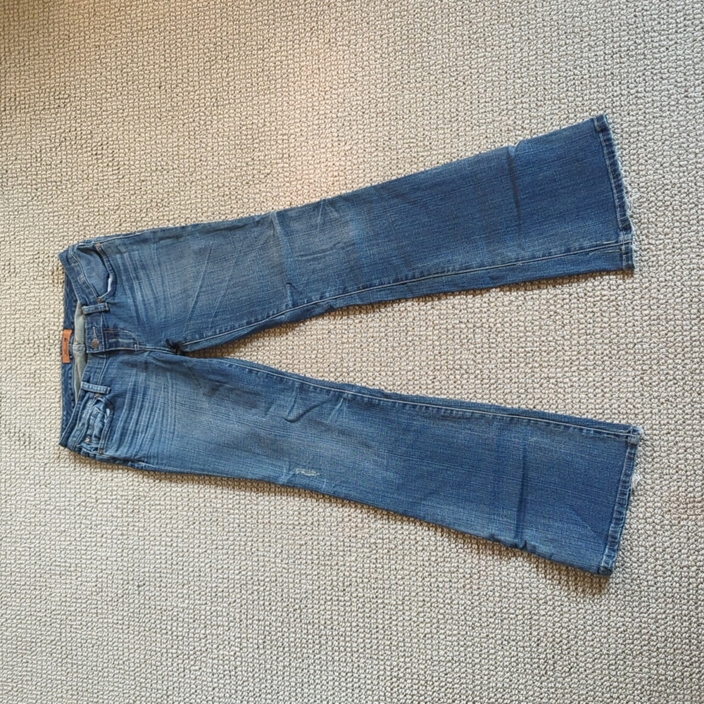 Seven7 Distressed Bootcut Jeans